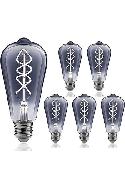 STARSTAR 6-piece E27 LED bulb, retro nostalgic screw-in tungsten incandescent...