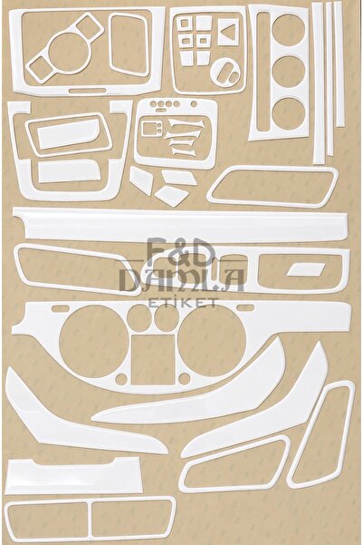 FD Damla Etiket Volkswagen Passat B6 Dashboard Console Trim Front Chest Mahog...