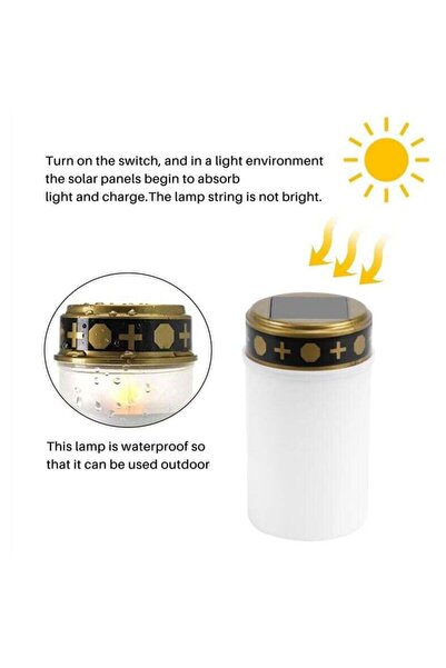 STARSTAR White solar cemetery candle 1pc.