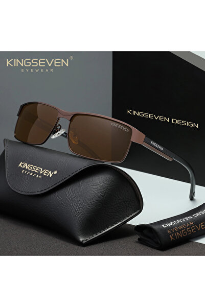 Choice1 نظارات شمسية مستقطبة للرجال من KINGSEVEN باللون البني، مضادة للوهج وح...
