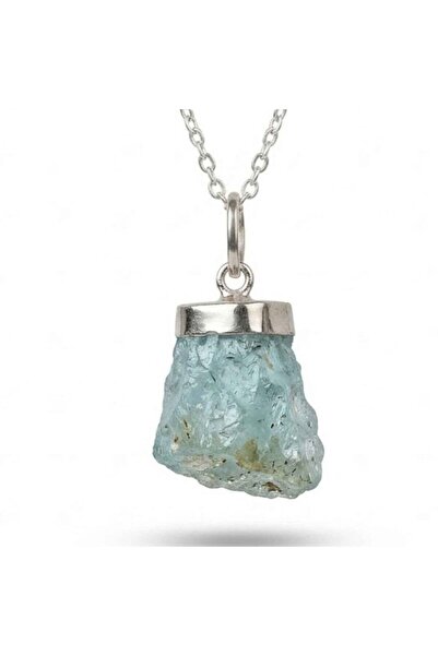 craftmystic Колие от сребро 925 с естествен аквамарин – яснота и вътрешен покой