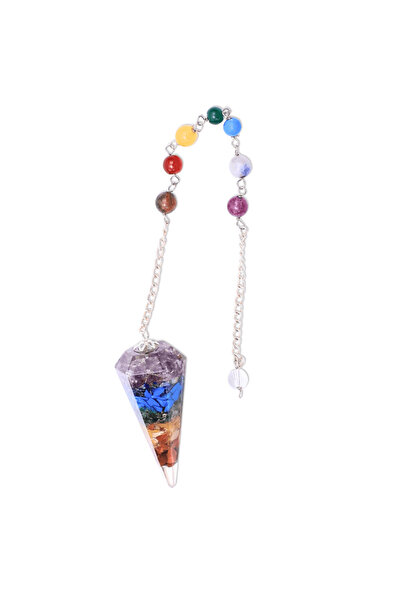 craftmystic Pendul Orgonic cu 7 Margele Chakre pentru Vindecare Energetica