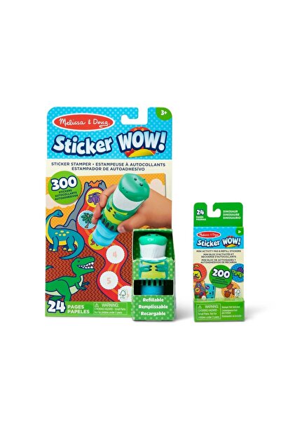 Melissa and Doug Sticker Wow Dino Bundle (New Refill)