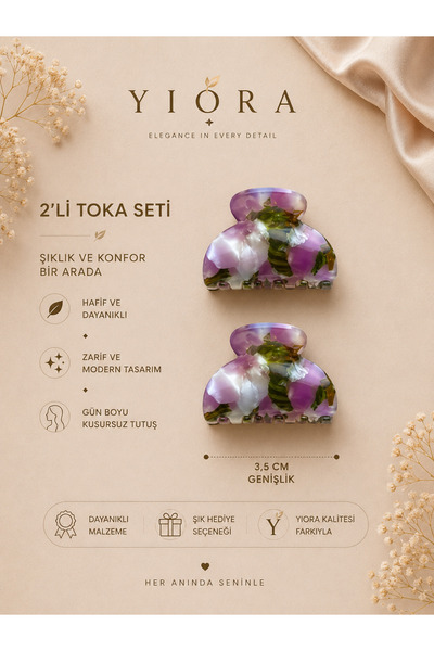 yiora Women's 2Li Premium Series Imported Bone Acetate Buckle 3.5 cm