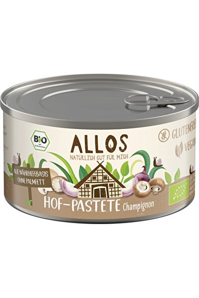 Allos Pate vegetal cu ciuperci champignon, bio, fără gluten, 125g