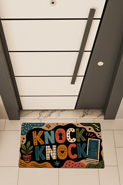 Dormot Deas Home, Digital Printing, Knock Knock Colorful Retro Bohemian Theme...
