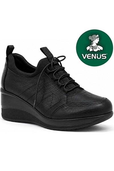Venüs Halone Hakiki Deri Comfort Ortopedik Kadın Casual Ayakkabı SİYAH