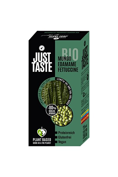 Just Taste Fettuccine proteice din fasole mung și edamame, bio, fără gluten, ...