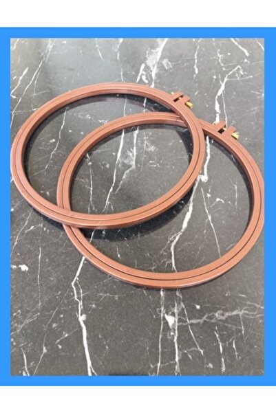 Belomia Hobby 2 Adet Plastik Vidalı Kasnak Büyük Boy 25 Cm Ahşap Görünümlü Pl...