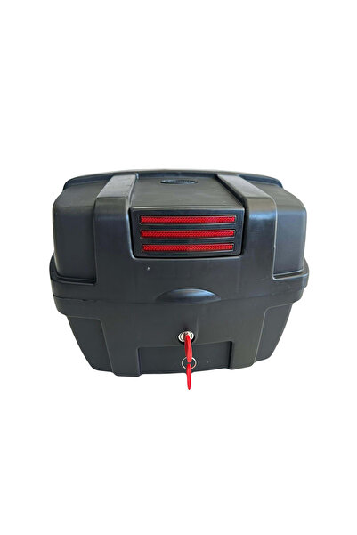 HasAkman Mondial Wing 50 AkmBox 35 Lt Bagajlı Motorsiklet Çantası Siyah Refle...