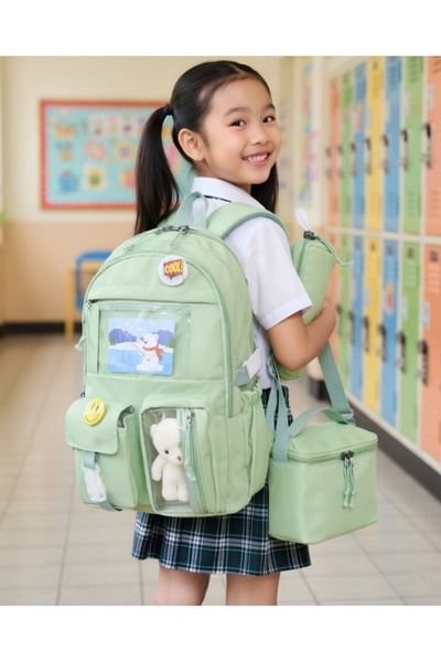 KY A+ Quality Korean Model Green Girls Primary School Orthopedic Teddy Bear 3...