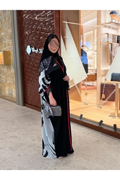 dar laha abaya Abaya D 5120 - with Cobra Crepe fabric with chiffon and lace o...