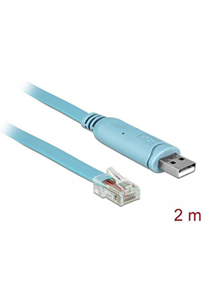 DELOCK Καλώδιο USB-A αρσενικό - RJ45 αρσενικό 2μ (64185) 1 τεμάχιο