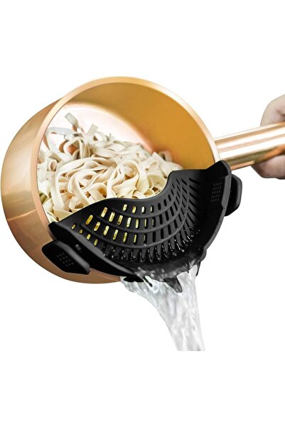 AUOON Clip On Strainer Silicone for All Pots and Pans, Pasta Strainer Clip on...