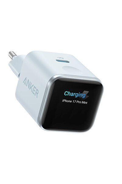 Anker Încărcător USB-C Nano Smart Display 45W - Albastru