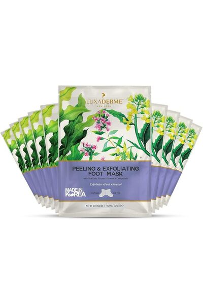 LuxaDerme Korean Peeling & Exfoliating Foot Mask for Baby Soft Feet | Removes...