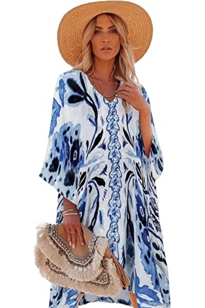Moss Rose Women's Beach Cover up Swimsuit Kimono Cardigan with Bohemian Flora...
