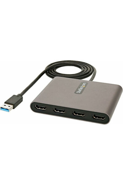 startech Μετατροπέας USB-A αρσενικό σε HDMI 4x θηλυκό Γκρι 1 τεμάχιο USB32HD4