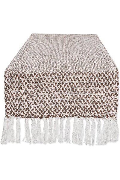 DII Woven Basics Collection 100% Cotton Knit Table Runner, 15x72, French Blue