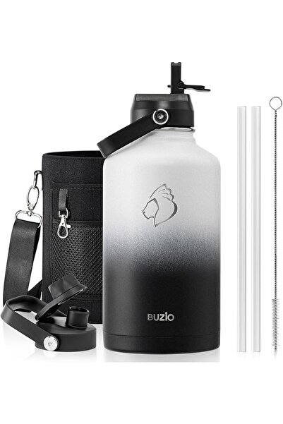 BUZIO Stainless Steel Water Bottle 64oz (Cold for 48 Hrs/Hot for 24 Hrs) 1900...