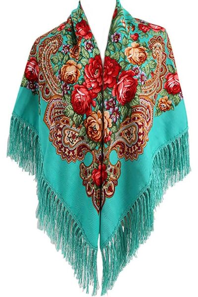 GENERAL Gudessly Women's Traditional Scarf Wrap Tassel Shawl With Fringes - R...