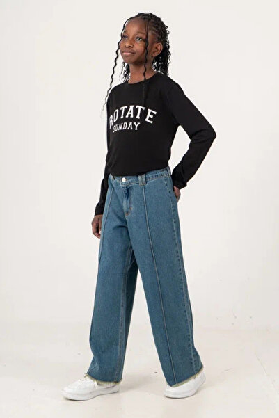 GİYİCEM TEKSTİL Girl's Pre-Tied City Style Jeans 2239