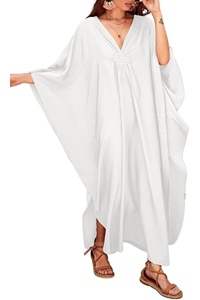 Bsubseach Women Embroidery Short Sleeve Bikini Swimsuit Cover Up Side Split B...