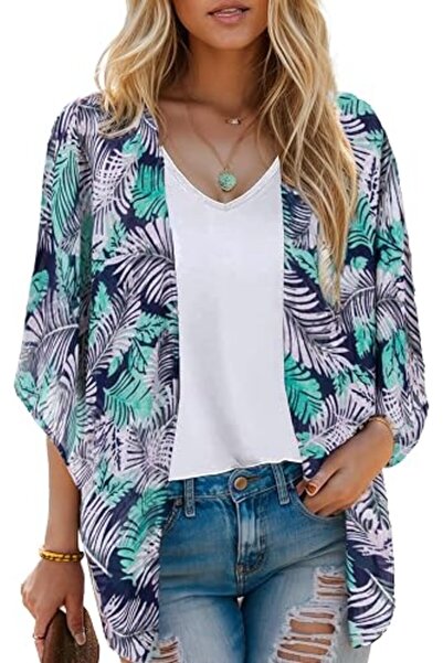 Moss Rose Women's Beach Kimono Coverup Sheer Chiffon Cover Ups, Casual Loose ...