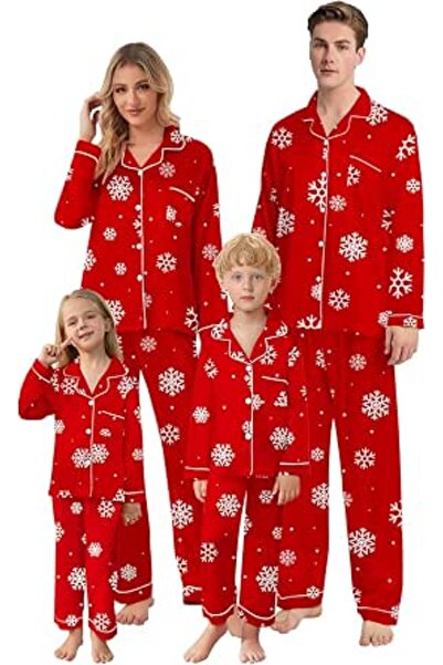 GENERAL Schbbbta Girls Boys Satin Pajamas Set, 2Piece Silk Nightwear Button-D...