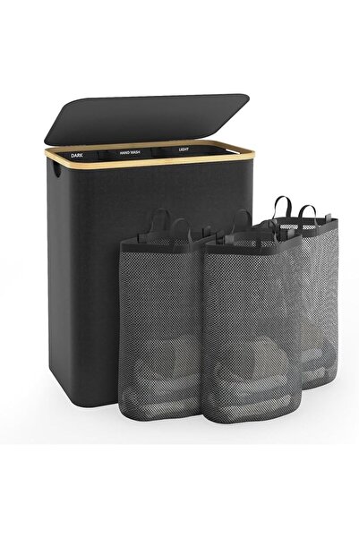 GENERAL Bathola 160 L Extra Large Laundry Hamper with Lid | Tall Foldable Lau...