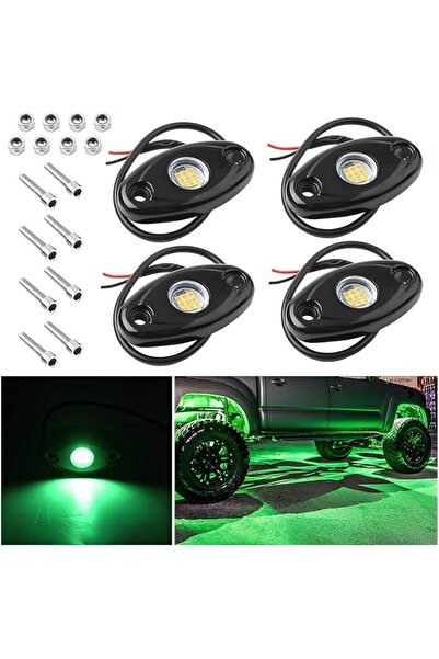 GENERAL AICEL Rock Lights for Trucks, 4 Pods LED Rock Lights, IP67 Waterproof...