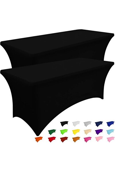 Generic Brand 2-pack of stretch tablecloths, 6 feet long, highly elastic, rec...