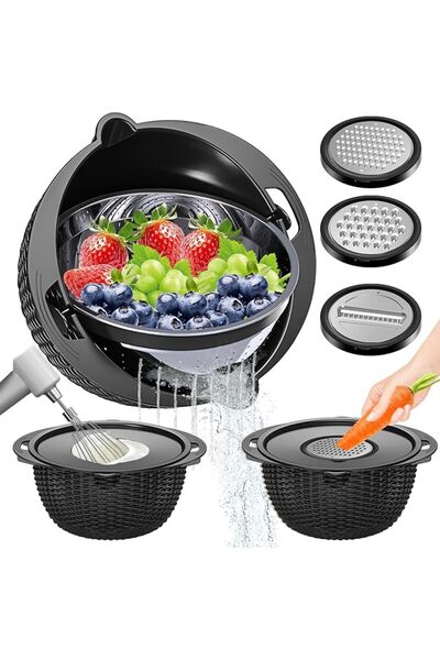 GENERAL 4-1 Colander with Bowl Set - Strainers for Kitchen, Food Strainers an...