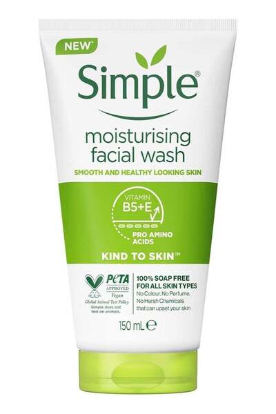 Simple Moisturizing Facial Wash - 150ml for Smooth and Healthy Skin