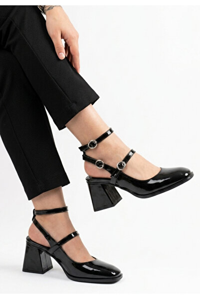 ALFA AKSESUAR 03 Towep black patent leather high heeled shoes black