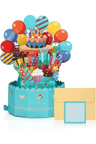 Soleebee Happy Birthday Pop Up Card, 3D Popup Birthday Greeting Card for Him ...