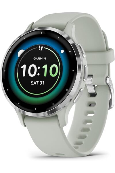 Garmin ساعة ذكية Venu 3S بشاشة AMOLED مقاس 41 مم مع نظام تحديد المواقع العالم...