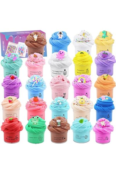 GENERAL LKAXYTP 24 Pack Butter Slime Kit, Party Favor Supplies, Super Soft, N...