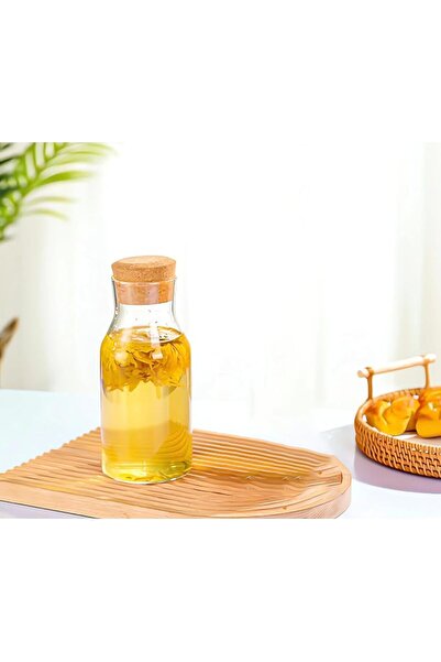 EXCEFORE قوارير زجاجية - زجاجات زجاجية سعة 1200 مل مع غطاء من الفلين، مقاومة ...