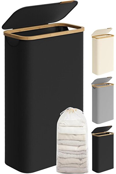 SONGMICS Laundry Hamper with Lid, Large Laundry Basket, 23.8 Gallons (90L), R...