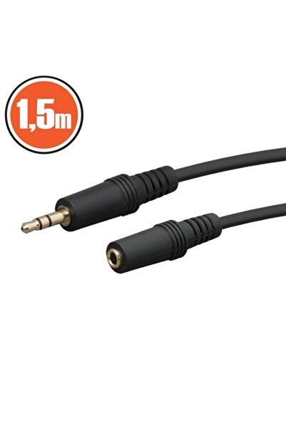Alista Home Cablu audio jack 3.5 mm tată-mamă, 1.5m, negru, prelungitor audio...