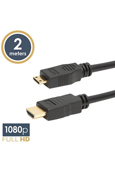 Alista Home Cablu Mini HDMI la HDMI 2m, 1080p, conector placat cu aur 24K, du...
