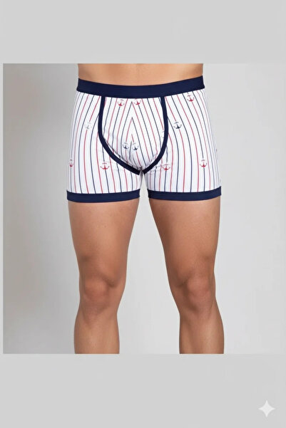 Mariposa Secret Anchor and Line Print Men's Boxers 1107