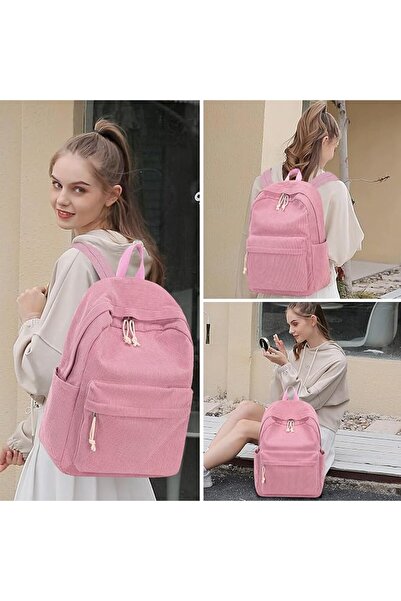 BTOOP School Backpack for Teens Large Corduroy Bookbag Lightweight Girls Boys...