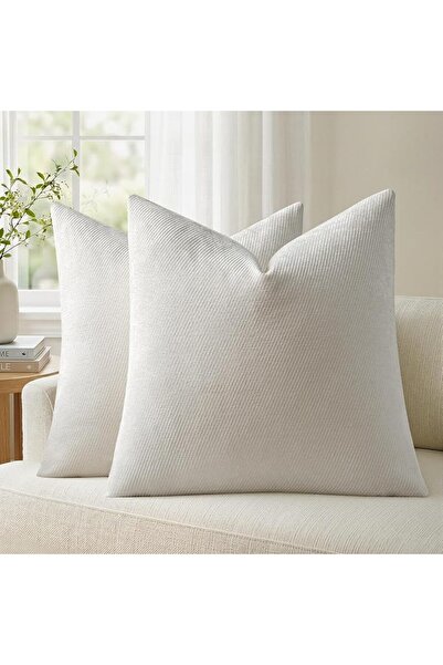a moment Pack of 2 Decorative Chenille Cushion Cover Throw Pillow Covers with...