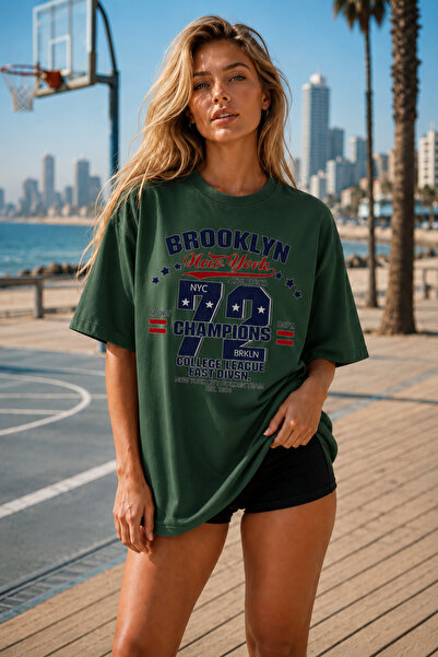 FECCY Premium Brooklyn majica sa printom, oversize ženska majica, muška majic...
