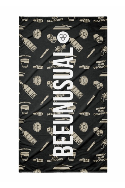 BEE UNUSUAL ''Bad Decisions'' Πετσέτα Θαλάσσης BC-261207 - Black