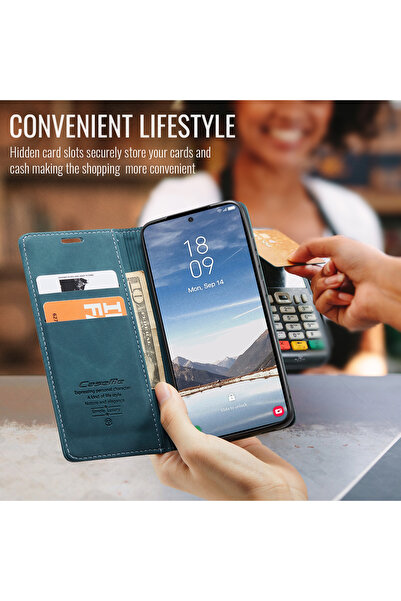 Caseme Husa pentru Samsung Galaxy A37 – CaseMe, tip carte, piele, functie portofel, stand, finisaj catifelat