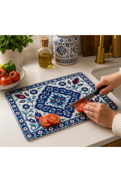 CONCEPT CAM Iznik Series Premium Glass Cutting Board 20X30