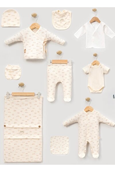 Cherub Baby طقم ملابس أطفال حديثي الولادة منقوش بتصميم منزلي مكون من 10 قطع ل...